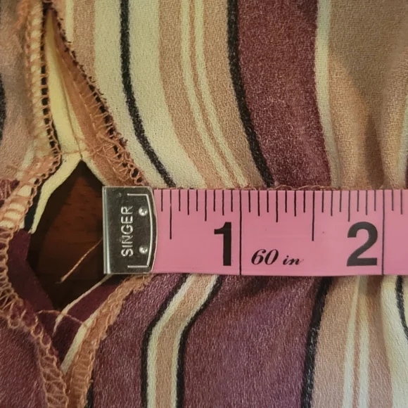 Casual Wraparound Striped Sleeveless Dress Size: M - Picture 11 of 14